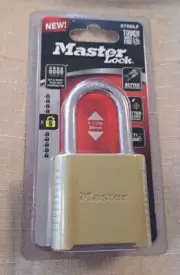 Masterlock Combination Gold Lock 2" Wide 1-1/2" Shackle - (875DLF)