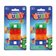 2x Fumfings 14cm Fidget Coloured Cube Kids Fun Play Sensory Educational Toy 3y+
