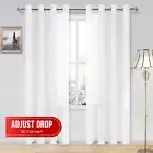 Sheer Eyelet Curtain Striped Sheers Eyelet Top Panel Drape for Home&Office