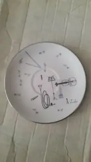 FLINTRIDGE CHINA Saucer PLATE "Conversation/Music" 1954 Lucha