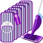 Reusable Mop Pads for Swiffer WetJet Spray Mop, Wet Refill Purple 6 Pack