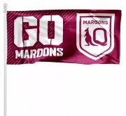 126664 QUEENSLAND QLD MAROONS NRL STATE OF ORIGIN LARGE 90CM X 180CM POLE FLAG