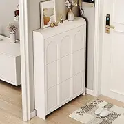Shoe Cabinet for Entryway Slim Shoe Storage Cabinet Narrow Hidden Shoe Storage Freestanding Rack Storage Organizer Narrow 3 Tier Entryway Hidden Shoe Rack with Doors,50cm