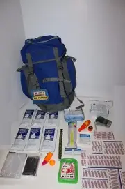 3 Day 72 Hour Emergency Survival Kit Bug out Bag Zombie in Blue for 1 Person BOB