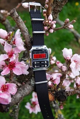 Red Pill – Modified Watch Based on Casio A100 – Custom Digital Watch with Red