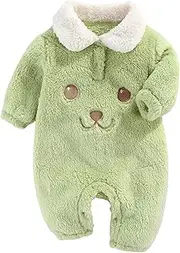 [SEAUR] Newborn Baby Fleece Romper Infant Winter Jumpsuit Long Sleeve Bodysuit Cute Snowsuit Warm Outwear for Boys Girls