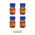 Simax Laboratory Reagent Media Bottle 100 ml Borosilicate Glass Amber 4 Pieces