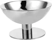 FUNOMOCYA Ice Cream Cups Stainless Dessert Bowls High Base Yogurt Bowl Creative Serving Dish