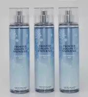 3 BATH & BODY WORKS FROSTED COCONUT SNOWBALL FINE FRAGRANCE MIST BODY SPRAY 8OZ