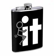 Screw It 01R Flask 8oz Stainless Steel Hip Drinking Whiskey