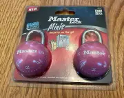 Two Pink Master Locks One Combination Locks Mini multipurpose￼ Ball Metal "NEW"!