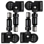 4 Tire pressure sensors TPMS sensors Metal valve Black for Land-Rover Range Ro