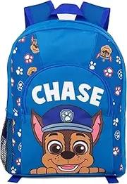 [PAW PATROL] Boys Backpack | Girls Kids Toddlers Blue Chase Police Dog Character Rucksack | Luggage School Bag Adjustable Straps | TV Show Merchandise Gifts