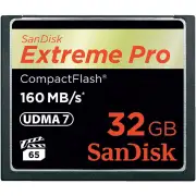 SanDisk Extreme PRO CompactFlash 32GB 160MB/s Memory Card | Black