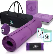 Thick Yoga Mat Fitness & Exercise Mat |TPE ECO Friendly Yoga Mat with Stretch St