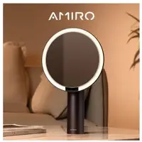 在飛比找蝦皮購物優惠-Amiro化妝鏡led帶燈o2系列可旋轉小黑鏡智能日光鏡桌面