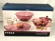 Pyrex Corning Cranberry 5 Piece Bakeware Set Vintage 1995 Unopened Made In USA