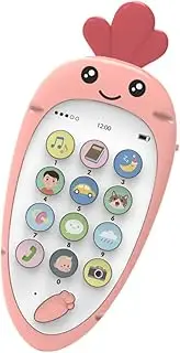 Kisangel 1 Set Bilingual Phone Function Buttons Soft and Bite Resistant Educational Smartphone for Early Learning Fun Music Sounds