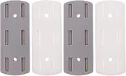 Cabilock Router Wall Mount Hook 2 Pairs Self Adhesive Power Strip Wall Mount Surge Fixator Protector Holder Wall Socket Plug Board Sticker for Kitchen Living Room Simplest Bracket Stand