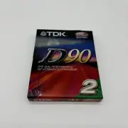 TDK D-90 High Output 90 Minute Blank Audio Cassette Tapes 2 pack