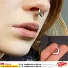 G23 Titanium Moon Hinged Clicker Segment Ring Septum Crescent Nose Hoop piercing