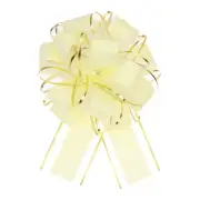 10pcs 8 Inch Large Pull Bow Gift Wrapping Ribbon Creamy White for Wedding
