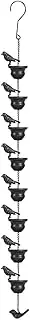 Metal Birds on Cups Metal Rain Chain Rain Catcher for Gutter Roof Decoration Metal Drainage Rain Chain Downspout Tool