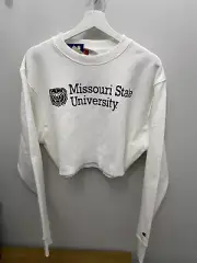 Champion Reverse Weave Med Cropped Sweater Missouri State University Sorority