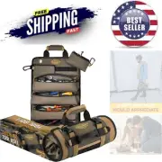 Motorcycle Tool Roll Bag Organizer Heavy Duty Portable with Detachable Pouches
