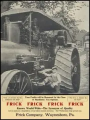 1911 Frick Steam Traction Engine w/ Young Boy NEW Metal Sign: 9x12" Ships Free