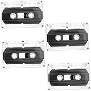 Generic 4pcs 30 Audio Tape Audio Recorder Cassette Tapes Tape Recorder Blank Tapes Cassette Recording Blank Tapes Cassette Tape Decorations Empty Cassette Cassettes Transparent Plastic
