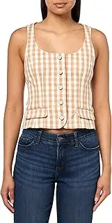 [Cinq à Sept] Women's Gingham Denim Lovina Top