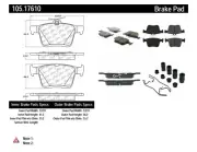 StopTech Disc Ultra-Premium Brake Pad Set for 2014 - 2018 Audi S3 105.17610 (for: Audi)