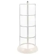 4-Tier Rotatable Powder Puff Organizer for Home Storage