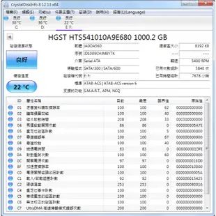 日立 HGST 2.5吋 HTS541010A9E680 1T 1TB 5400轉 8MB 筆電 筆記型 NB 硬碟