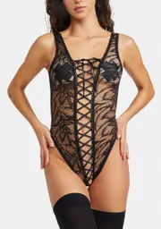 Tempt Me Lace-Up Teddy