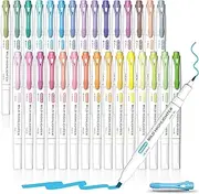 Shuttle Art Pastel Highlighters, 30 Colours Dual Tip Highlighters, Highlighter Markers Assorted Colours, Perfect for Colouring, Underlining, Highlighting, Journaling in School Office Home