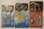New 2 Official B.A.S.S. Spinnerbaits and Bomber Bushwhacker Spinnerbait Sealed