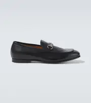 [Gucci] Gucci Horsebit GG debossed leather loafers AU 9.5 black