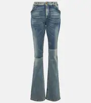 [Balmain] Balmain Mid-rise bootcut jeans UK 16 blue