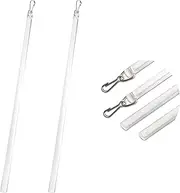 2 Pcs Pull Rod, Clear Invisible Opening & Closing Stick, Drapery Replacement Part with Hook, Opener - Ideal for High Hanging Drapes & Heavy in Homes & Offices