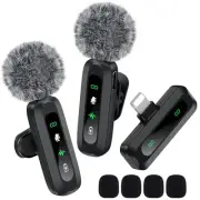 Wireless Lavalier Microphone for iPhone Recording Clip-on Mini Mic for iPhone...