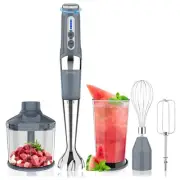 Cordless Immersion Blender: 4-in-1 Rechargeable Cordless Hand Blender, 21-Spe...