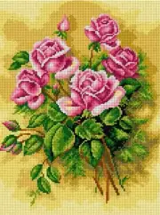"Roses" Printed Canvas for Tapestry Gobelin Embroidery Orchidea 2464