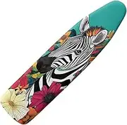 ZIATUBLES Ironing Board Cover with Hook and Loop Fastener Straps Polyester Floral Zebra Print Iron Padding Covers Heat Ressiatant for Laundry Clothing Shop Home Accessories, M