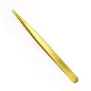 Women Peacock Eyelash Extension Tweezers for Vacation Gold Tone