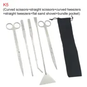 Aquarium Scissors Tweezers Tools Set Fish Tank Aquatic Plants Wave Scissors Gras