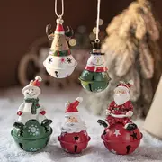 Christmas Painted Resin Bell Pendant Creative Decorations Christmas Tree Pendant
