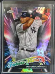 2024 Topps Chrome Logofractor Future Stars Jasson Dominguez Yankees Rookie