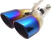 Universal Car 1pcs Exhaust Muffler Tip 76mm Fit Compatible For Honda Hyundai IX35 Tail Pipe Tipe Throat Retroftting The Tailpipe